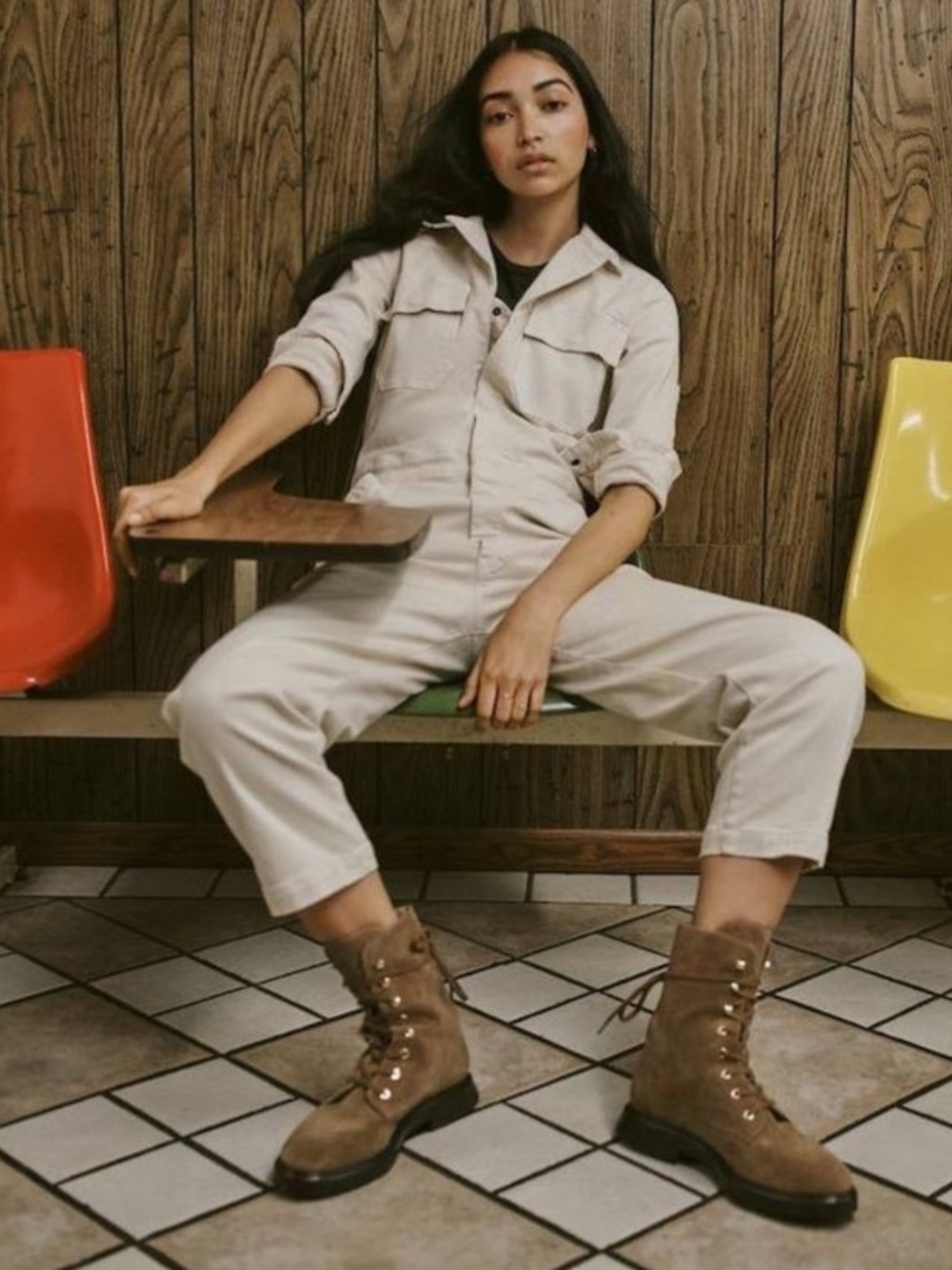 Mother The Fixer Women XS Birch Utility Jumpsuit - Picture 8 of 8